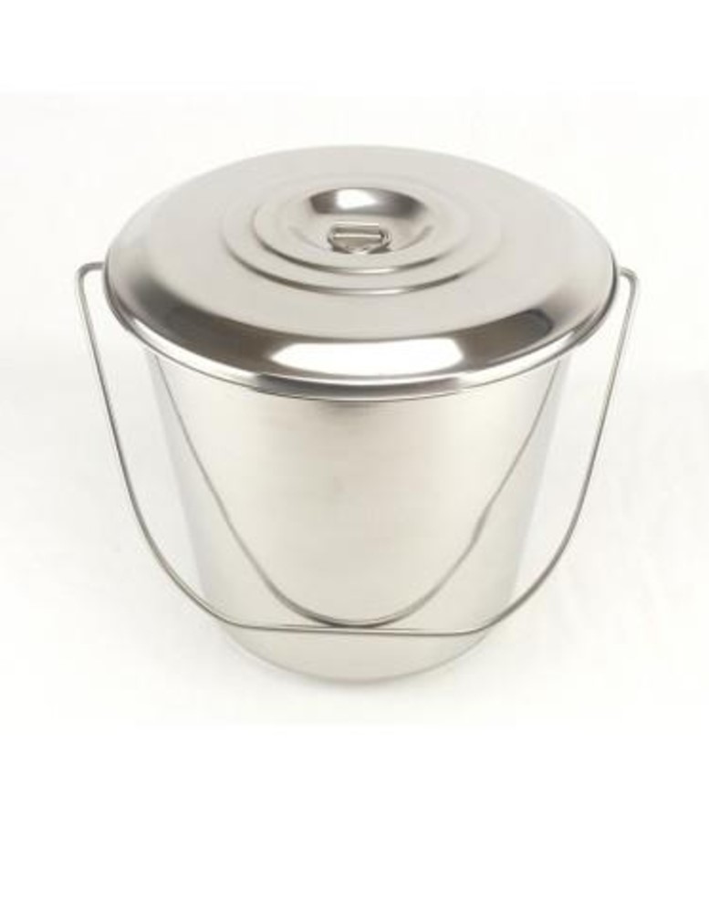 Відро з ручкою та кришкою, нержавіюча сталь, 10 л, EMPIRE